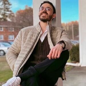 Suede puffer jacket from Zara